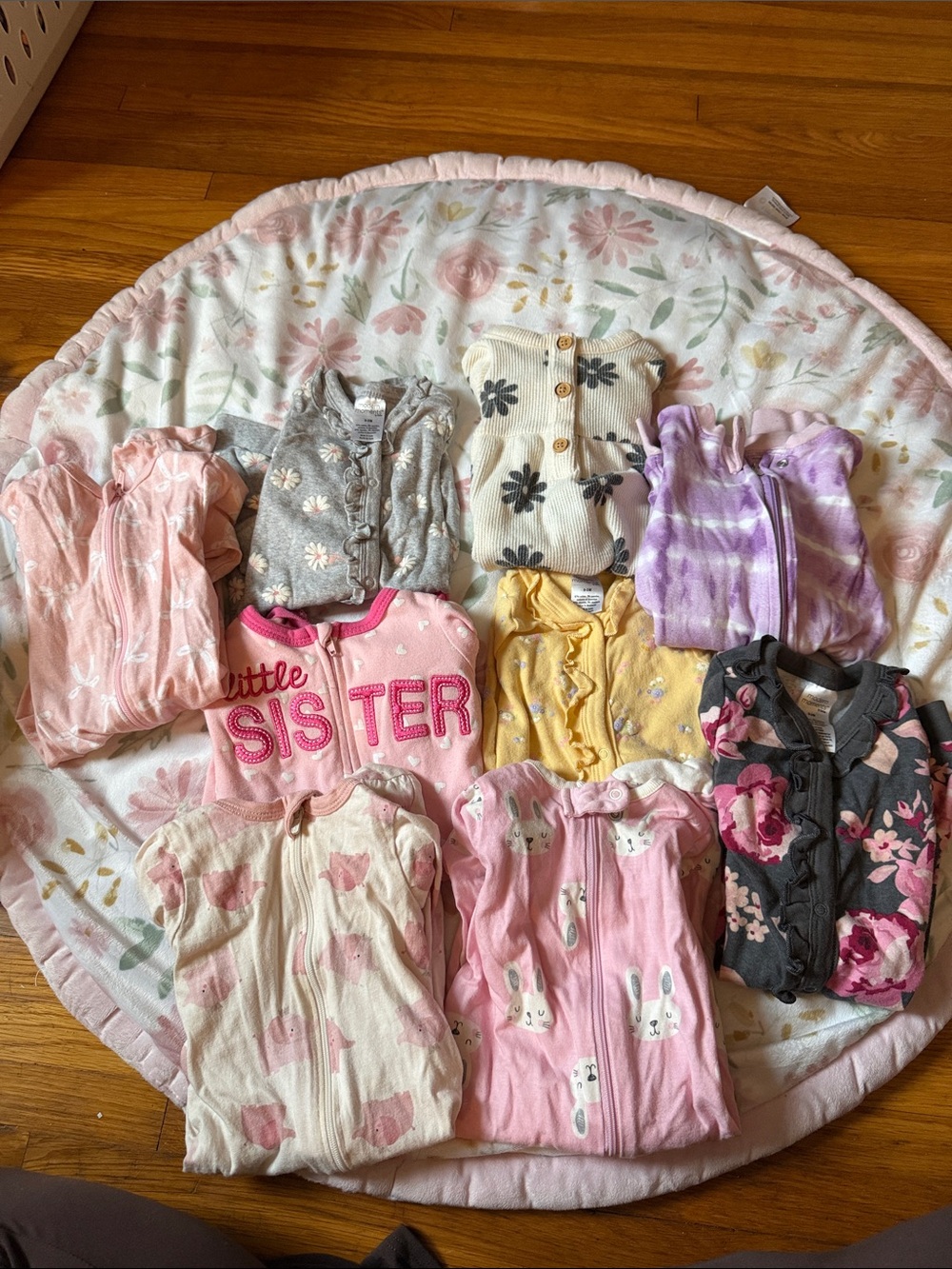 Kids Pink & Pastel Mixed Pajama Sleep N' Play Bundle